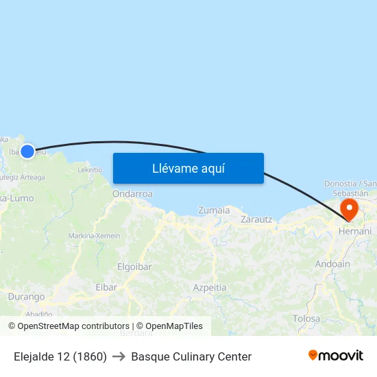 Elejalde 12 (1860) to Basque Culinary Center map