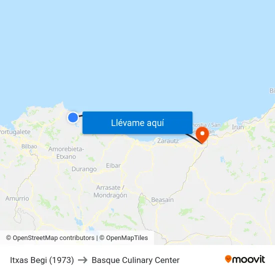 Itxas Begi (1973) to Basque Culinary Center map