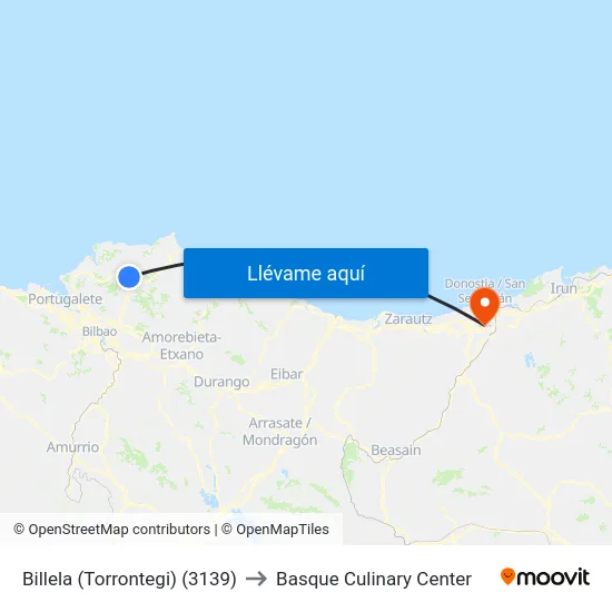 Billela (Torrontegi) (3139) to Basque Culinary Center map