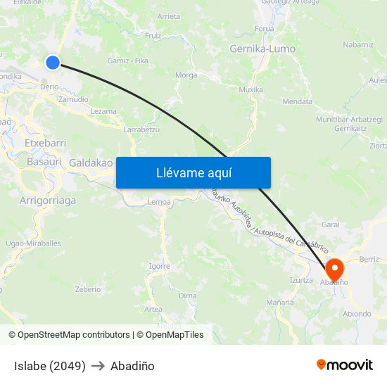 Islabe (2049) to Abadiño map