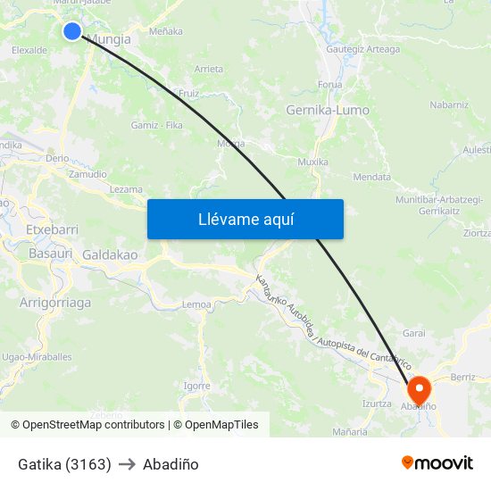 Gatika (3163) to Abadiño map