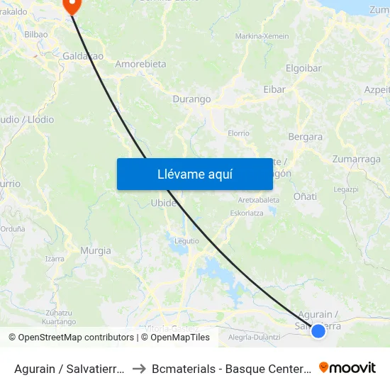 Agurain / Salvatierra (Eg / Tc) to Bcmaterials - Basque Center For Materials map