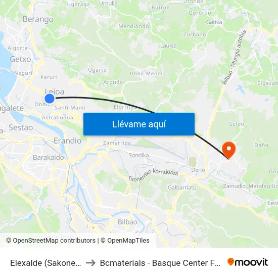 Elexalde (Sakoneta) (43) to Bcmaterials - Basque Center For Materials map