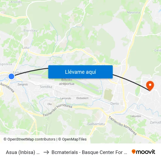 Asua (Inbisa) (887) to Bcmaterials - Basque Center For Materials map