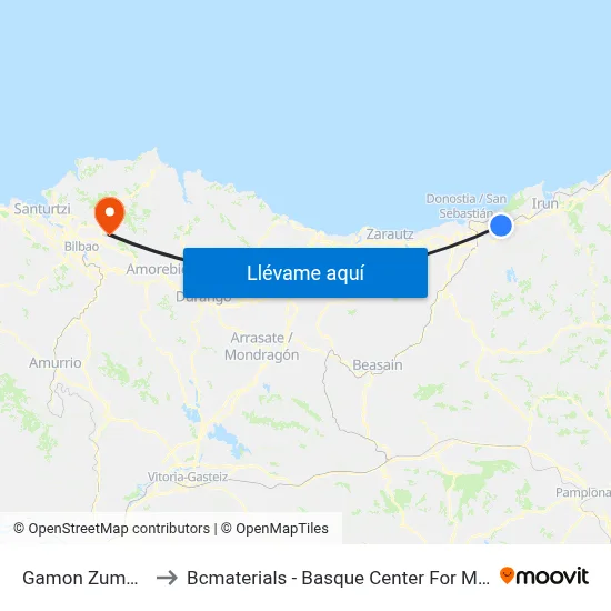 Gamon Zumardia to Bcmaterials - Basque Center For Materials map