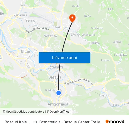 Basauri Kalea, 14 to Bcmaterials - Basque Center For Materials map