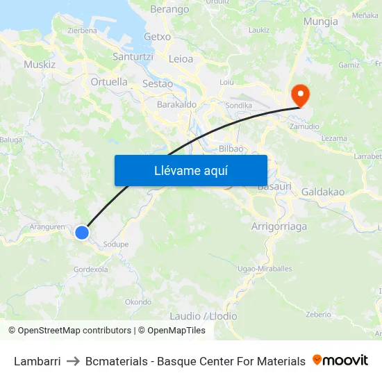 Lambarri to Bcmaterials - Basque Center For Materials map