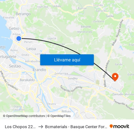 Los Chopos 22 (118) to Bcmaterials - Basque Center For Materials map
