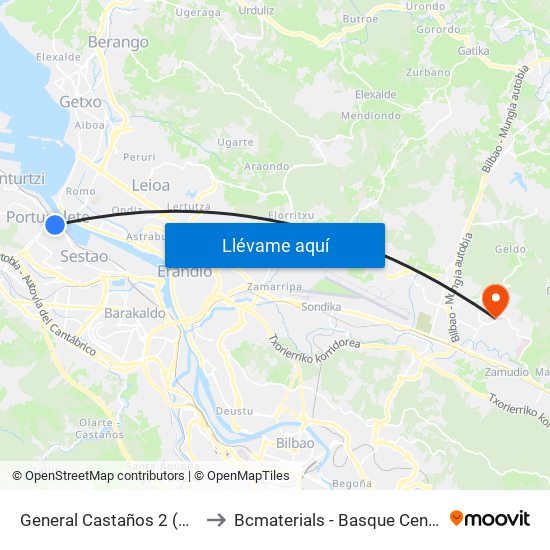 General Castaños 2 (El Cristo) (325) to Bcmaterials - Basque Center For Materials map