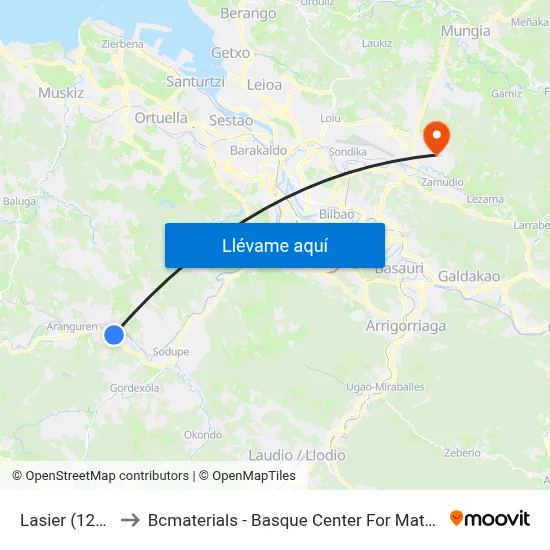 Lasier (1227) to Bcmaterials - Basque Center For Materials map