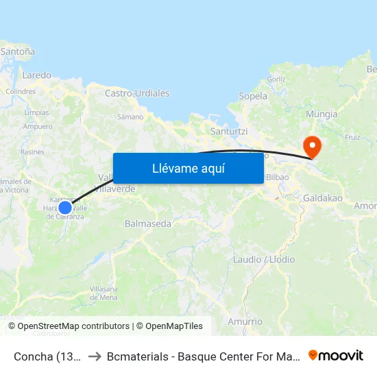 Concha (1384) to Bcmaterials - Basque Center For Materials map