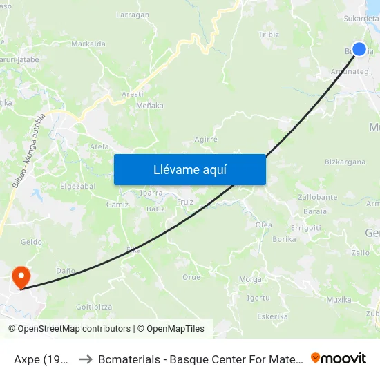 Axpe (1971) to Bcmaterials - Basque Center For Materials map