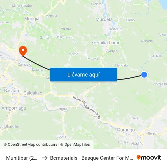 Munitibar (2326) to Bcmaterials - Basque Center For Materials map