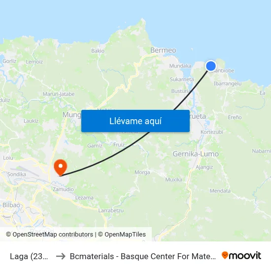 Laga (2379) to Bcmaterials - Basque Center For Materials map