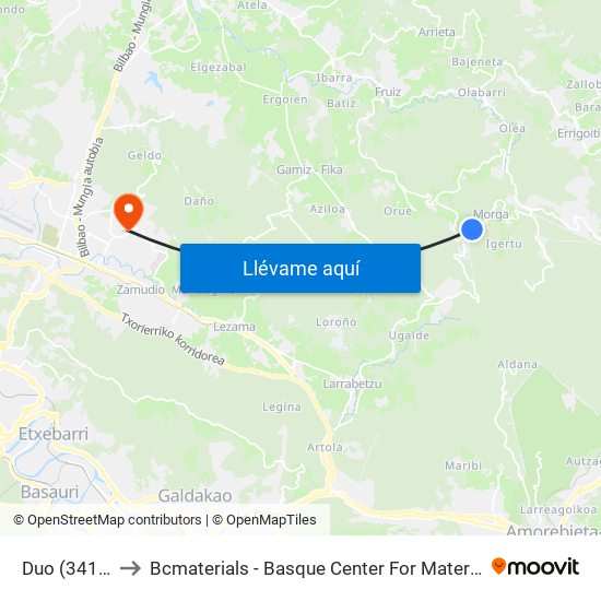 Duo (3415) to Bcmaterials - Basque Center For Materials map