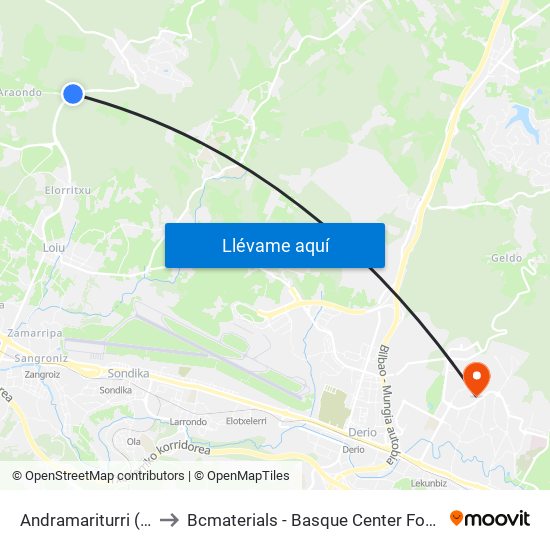 Andramariturri (3547) to Bcmaterials - Basque Center For Materials map
