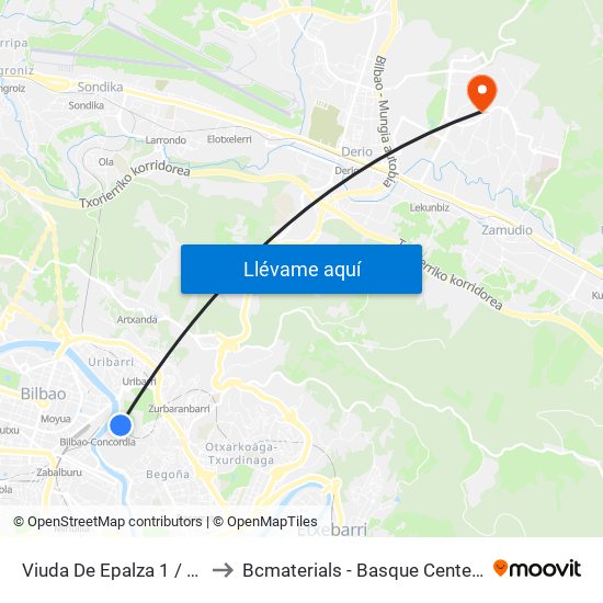 Viuda De Epalza 1 / San Nicolás to Bcmaterials - Basque Center For Materials map