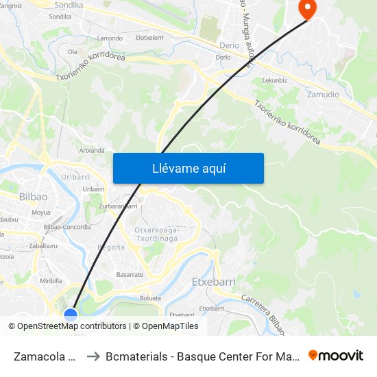 Zamacola 116 to Bcmaterials - Basque Center For Materials map