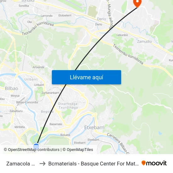 Zamacola 168 to Bcmaterials - Basque Center For Materials map