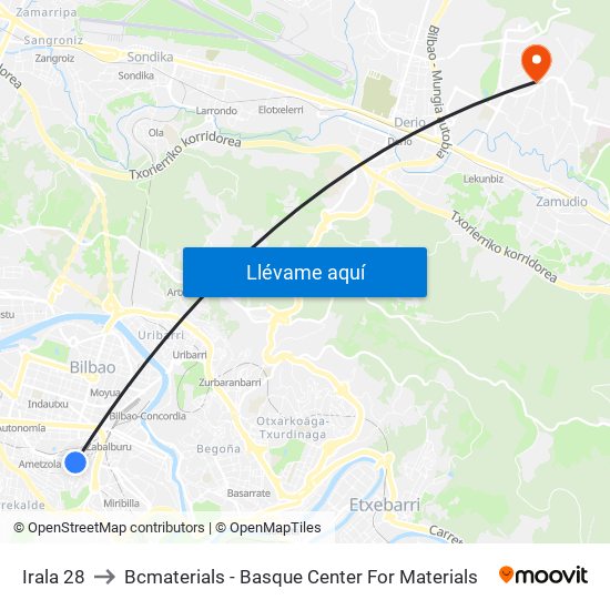 Irala 28 to Bcmaterials - Basque Center For Materials map