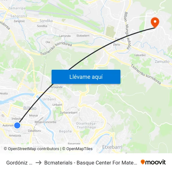 Gordóniz 22 to Bcmaterials - Basque Center For Materials map