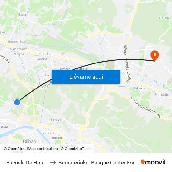 Escuela De Hostelería to Bcmaterials - Basque Center For Materials map