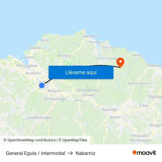 General Eguía / Intermodal to Nabarniz map