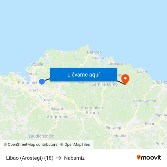 Libao (Arostegi) (18) to Nabarniz map