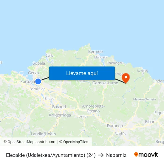 Elexalde  (Udaletxea/Ayuntamiento) (24) to Nabarniz map
