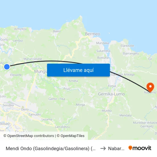 Mendi Ondo (Gasolindegia/Gasolinera) (3106) to Nabarniz map