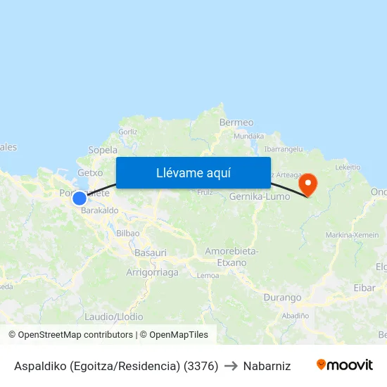 Aspaldiko (Egoitza/Residencia) (3376) to Nabarniz map
