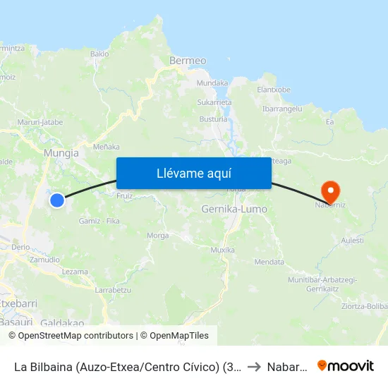 La Bilbaina (Auzo-Etxea/Centro Cívico) (3406) to Nabarniz map