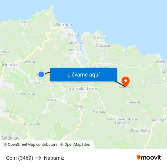 Goiri (3469) to Nabarniz map