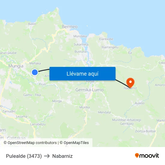 Pulealde (3473) to Nabarniz map