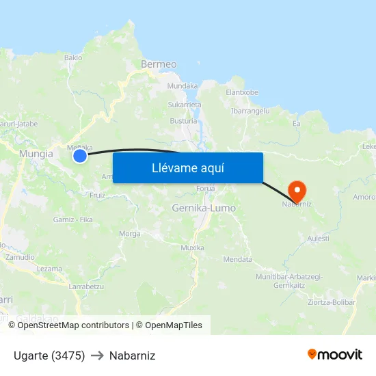 Ugarte (3475) to Nabarniz map