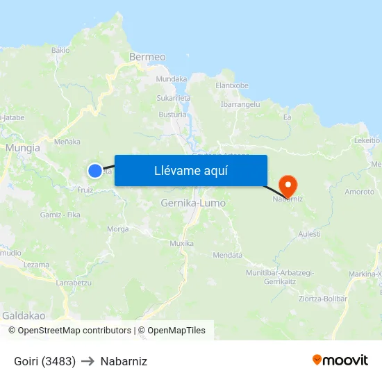 Goiri (3483) to Nabarniz map