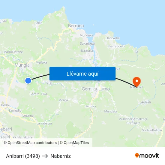 Anibarri (3498) to Nabarniz map