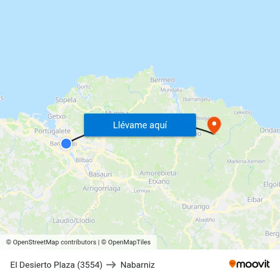 El Desierto Plaza (3554) to Nabarniz map