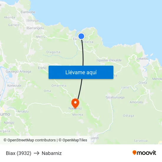 Biax (3932) to Nabarniz map