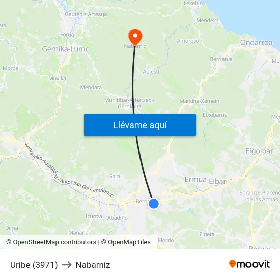 Uribe (3971) to Nabarniz map