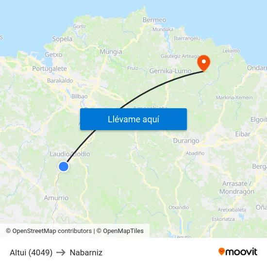 Altui (4049) to Nabarniz map