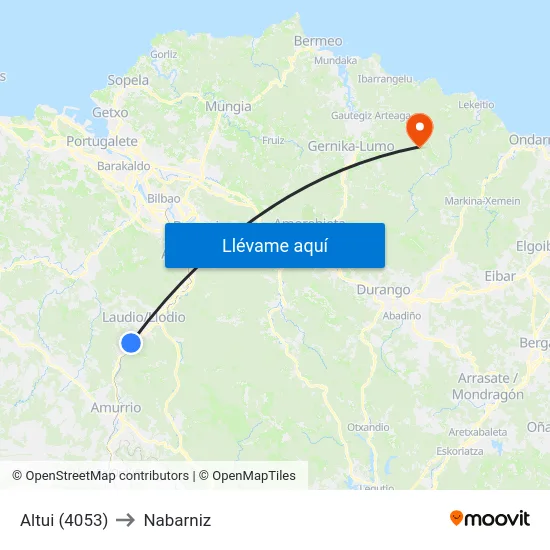 Altui (4053) to Nabarniz map