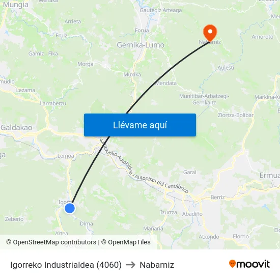 Igorreko Industrialdea (4060) to Nabarniz map