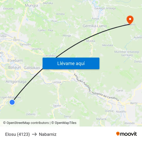 Elosu (4123) to Nabarniz map