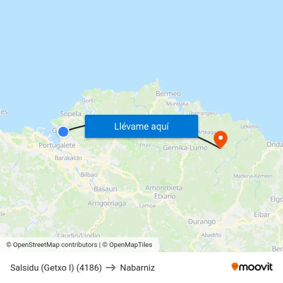 Salsidu (Getxo I) (4186) to Nabarniz map