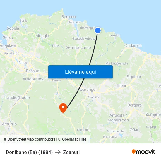 Donibane (Ea) (1884) to Zeanuri map