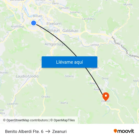 Benito Alberdi Fte. 6 to Zeanuri map