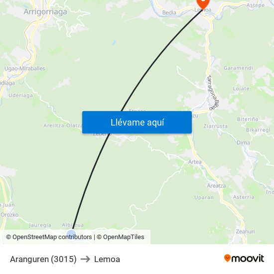 Aranguren (3015) to Lemoa map