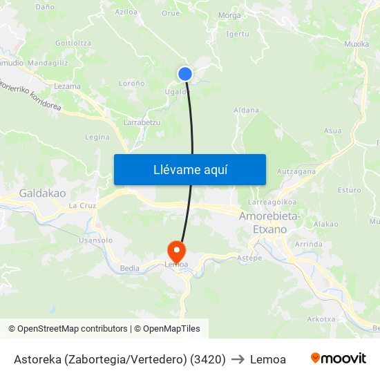 Astoreka (Zabortegia/Vertedero) (3420) to Lemoa map