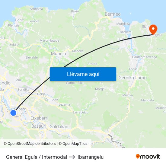 General Eguía / Intermodal to Ibarrangelu map